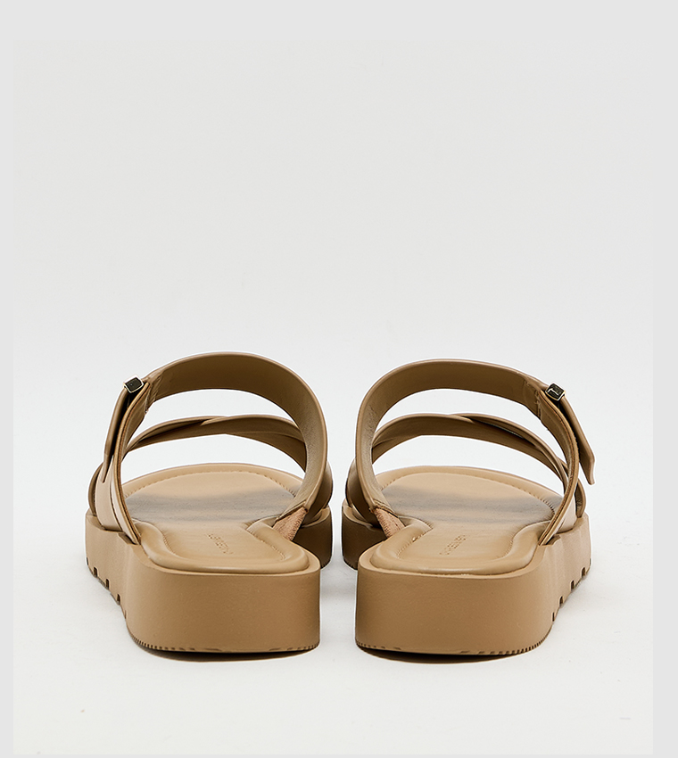Crossover Strap Platform Sandals