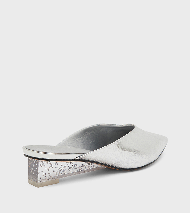 Metallic Pointed Toe Wedge Pumps