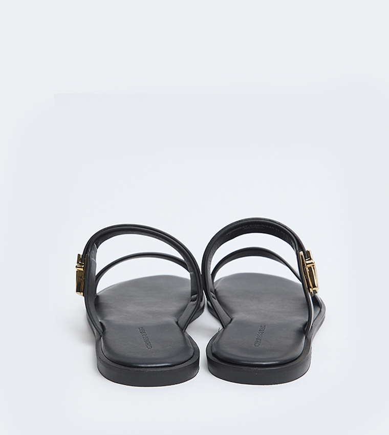Charles & Keith  Flat Sandals - Dark Brown Flat Sandals