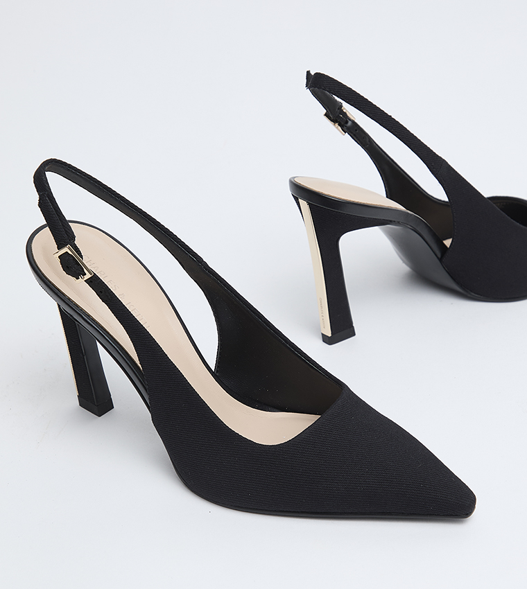 KERRA Solid Slingback Pointed Toe Pumps