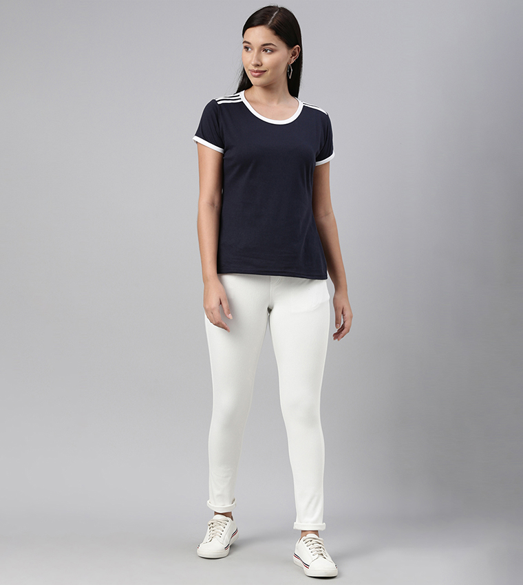 Solid Skinny Fit Stretch Jeggings