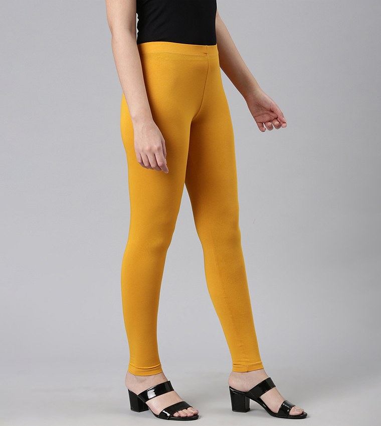 Solid Ankle Length Leggings