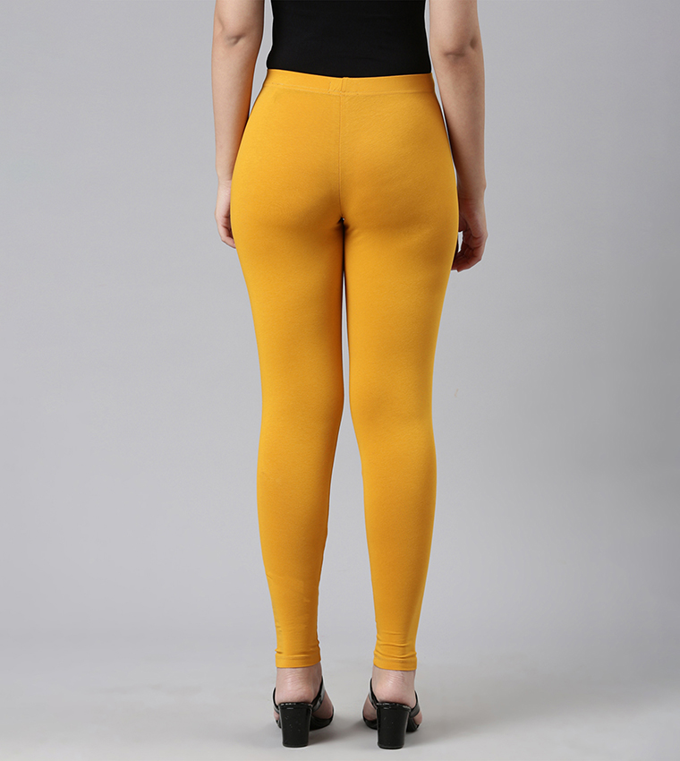 Solid Ankle Length Leggings