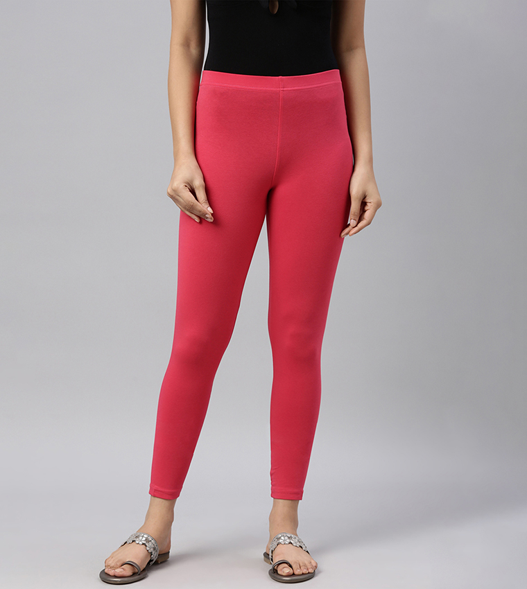 Solid Ankle Length Leggings