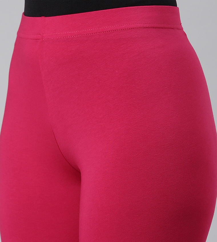 Solid Ankle Length Leggings