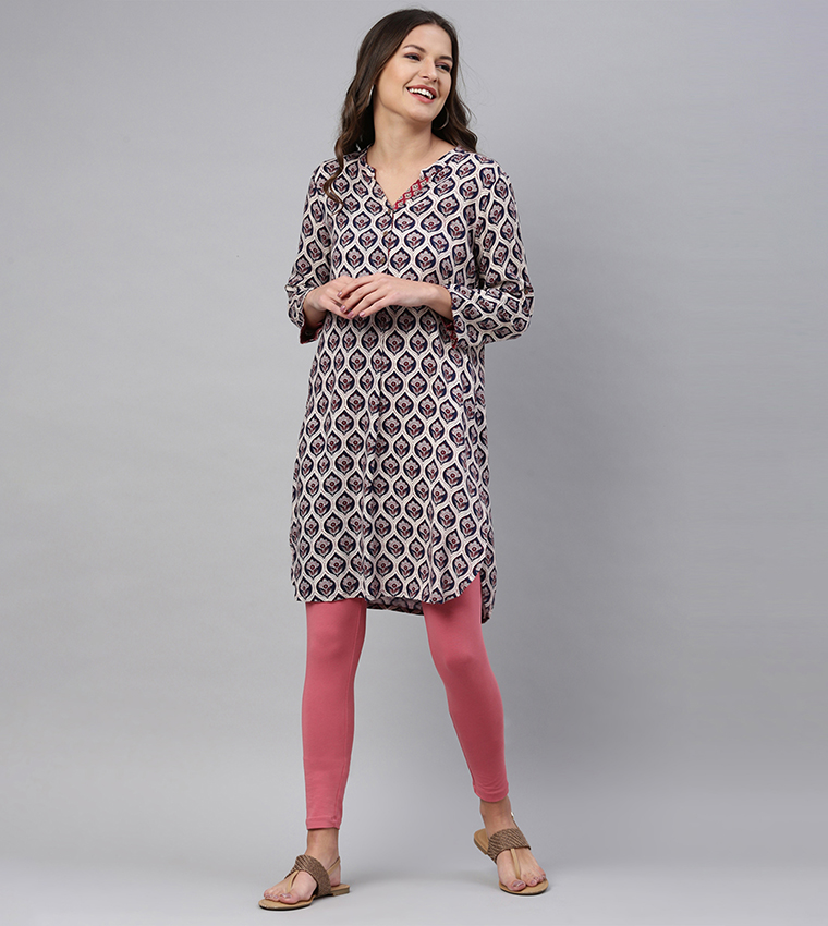Solid Ankle Length Leggings