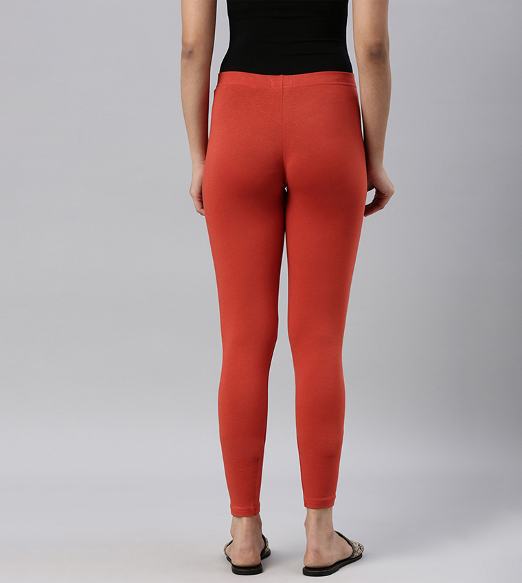Solid Ankle Length Leggings