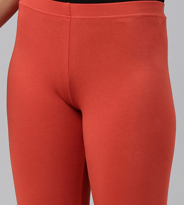 Solid Ankle Length Leggings
