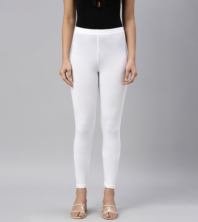 Solid Ankle Length Leggings