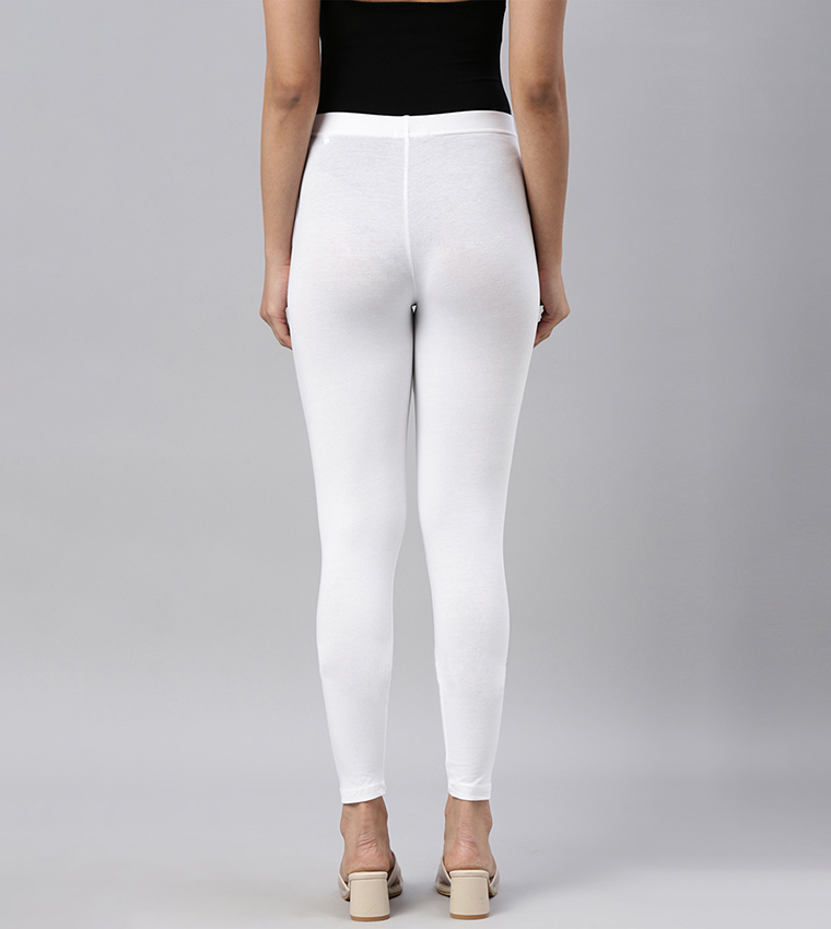 Solid Ankle Length Leggings