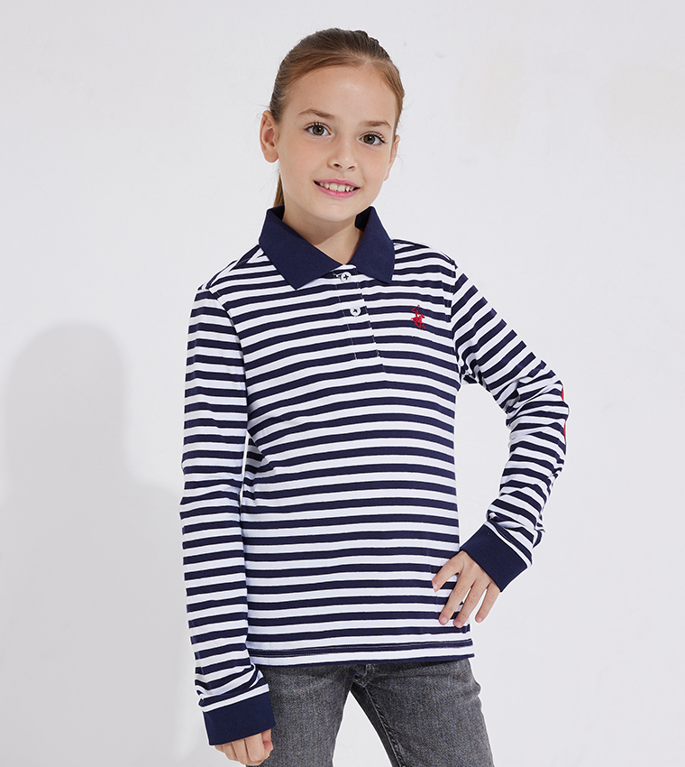 Girl's Long Sleeves Polo T-Shirt