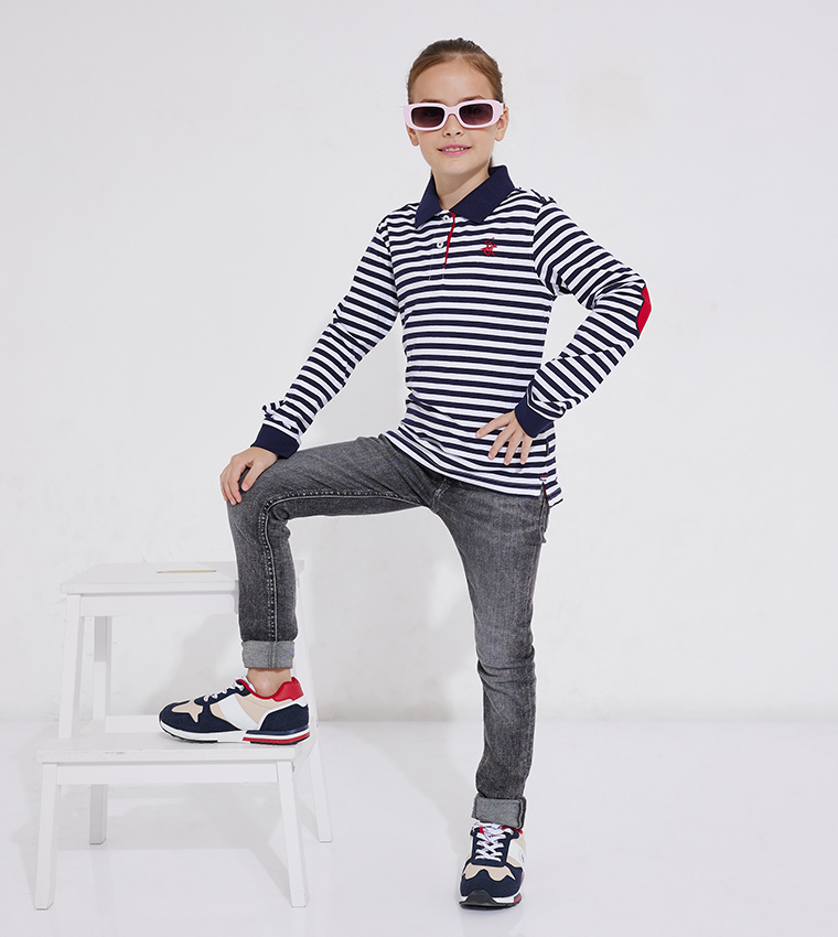 Girl's Long Sleeves Polo T-Shirt