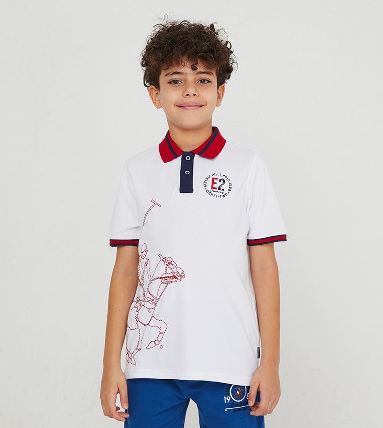 Embroidered Short Sleeves Polo T-Shirt