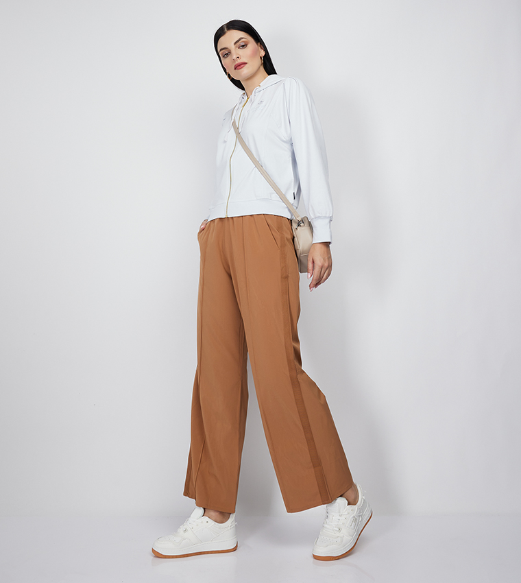 Elastic Waist Wide Leg Pants