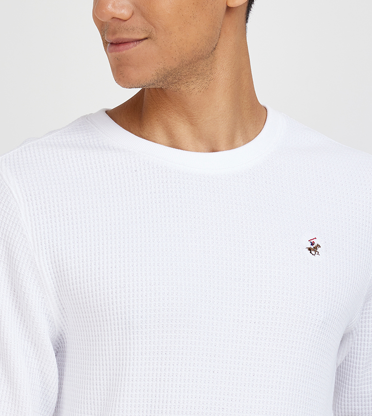 Logo Embroidered Long Sleeves T-Shirt