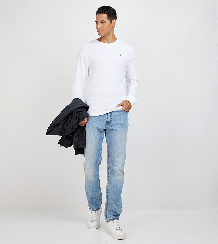 Logo Embroidered Long Sleeves T-Shirt