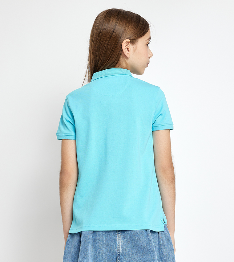 Logo Embroidered Short Sleeves Polo T-Shirt