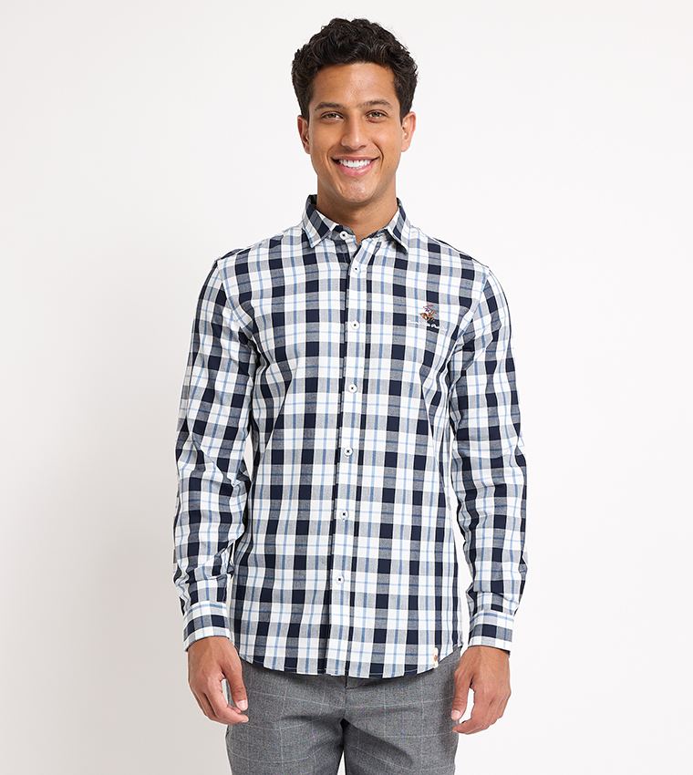 Logo Embroidered Long Sleeves Shirt