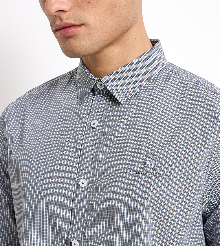 Logo Embroidered Long Sleeves Shirt
