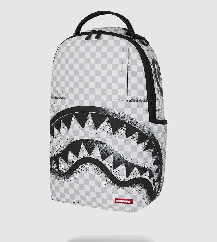 Red Stencil Shark Backpack