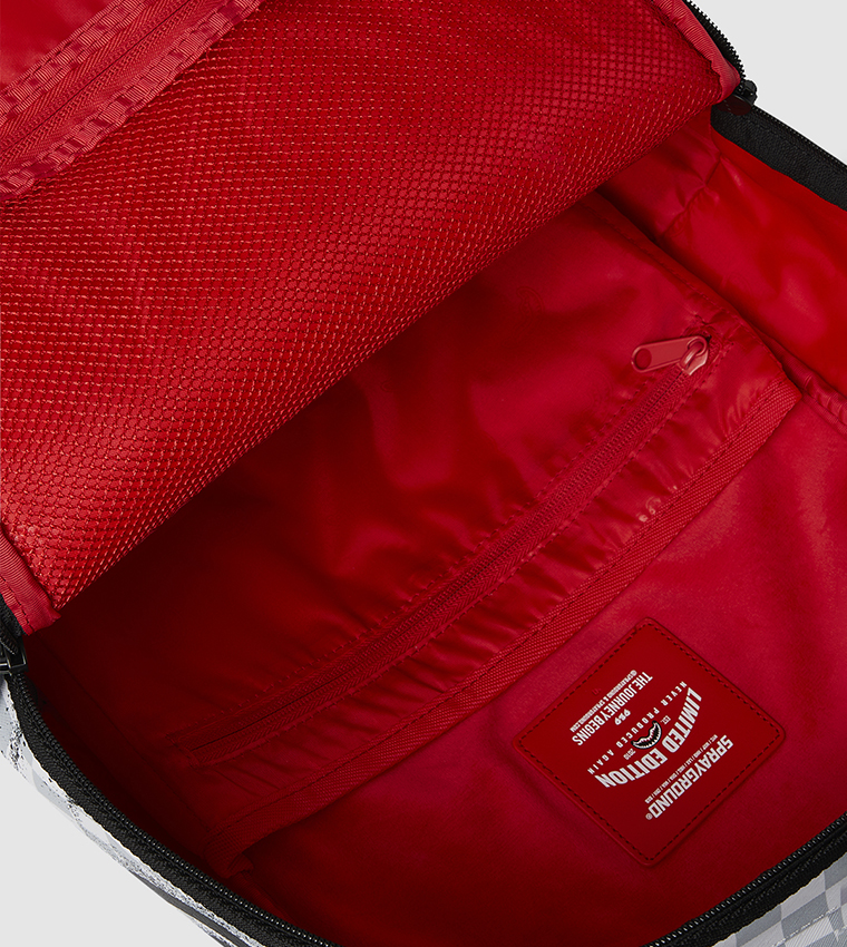 Red Stencil Shark Backpack