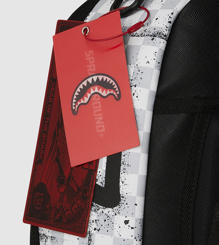 Red Stencil Shark Backpack