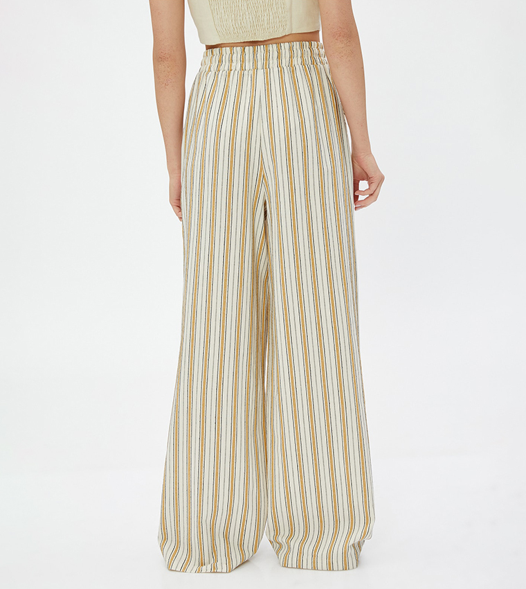 Striped Drawstring Waist Pants