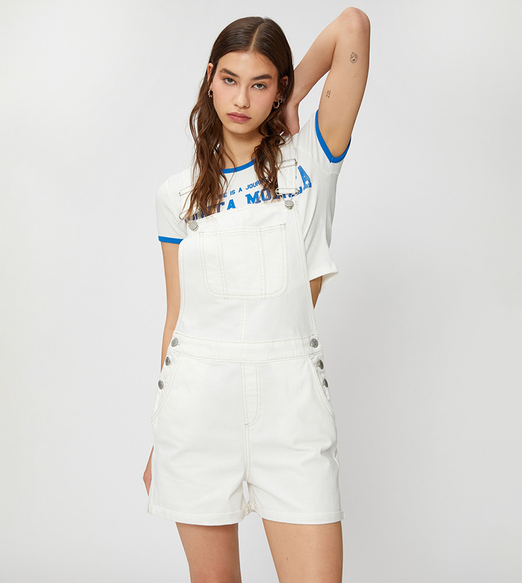 Denim Overall Shorts