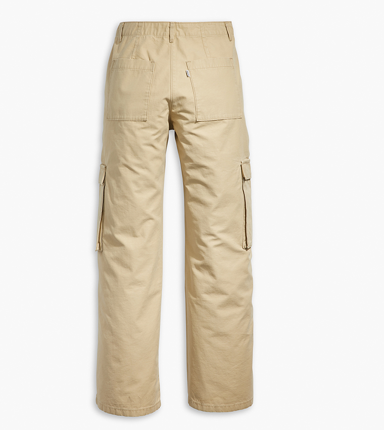 Solid Baggy Cargo Pants
