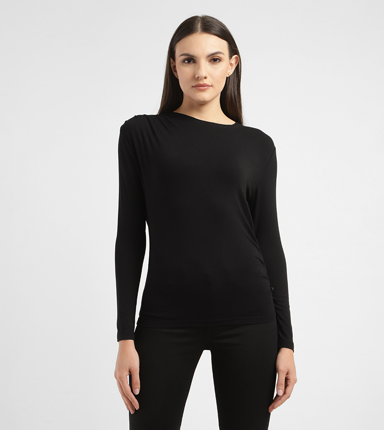 Solid Long Sleeves Top