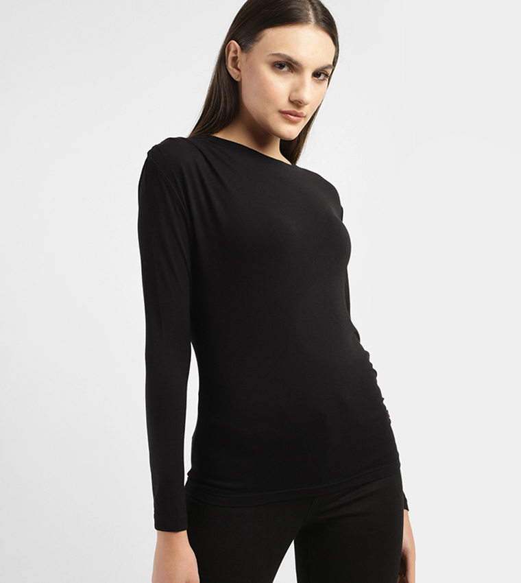 Solid Long Sleeves Top