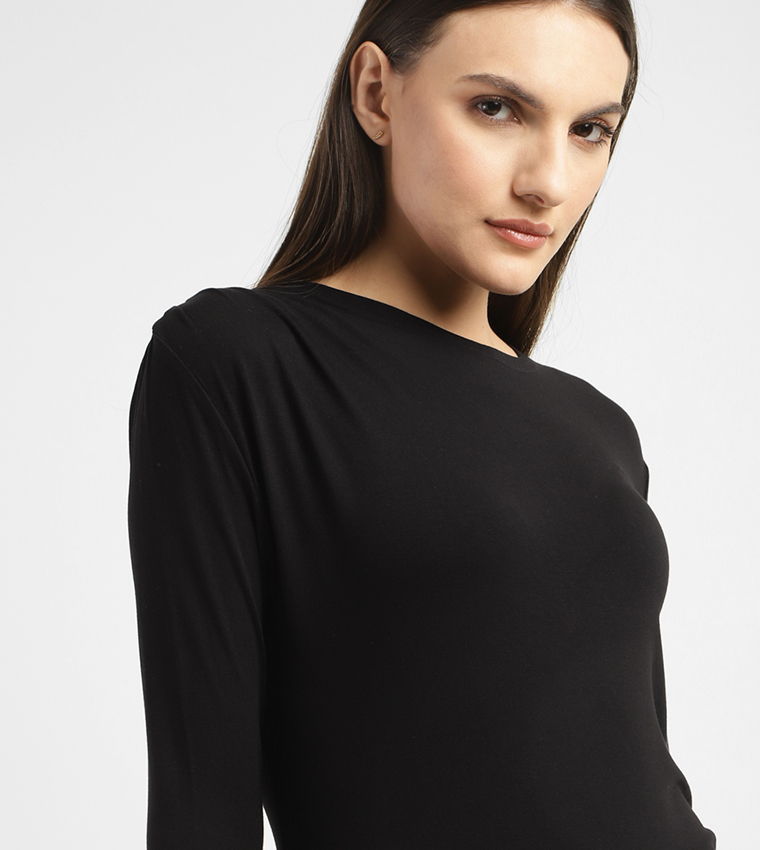 Solid Long Sleeves Top