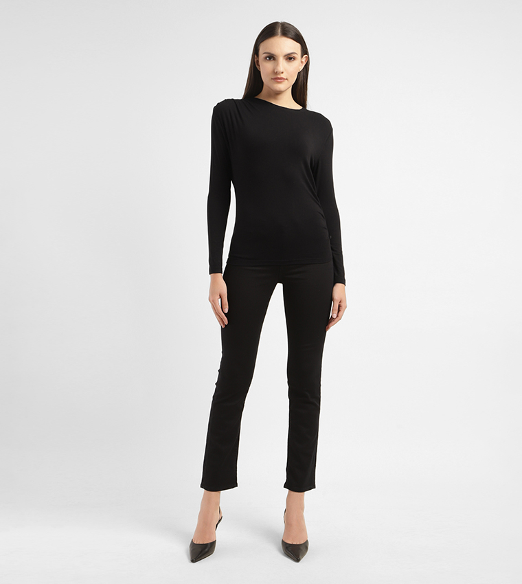 Solid Long Sleeves Top