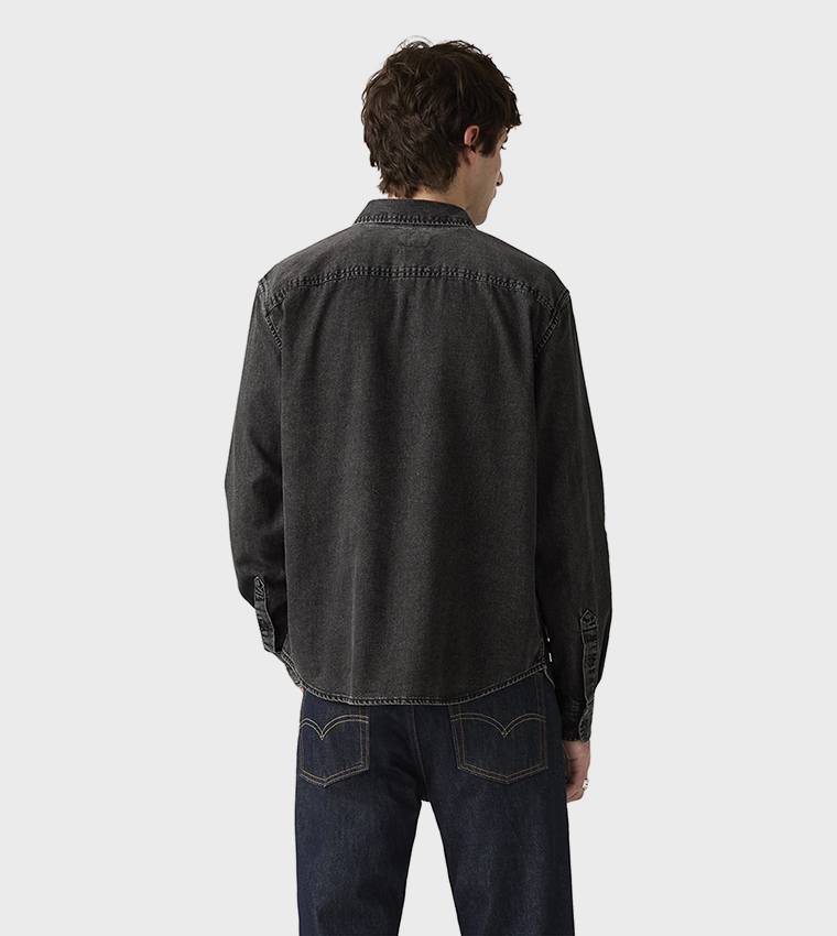 Long Sleeves Button-Down Denim Shirt