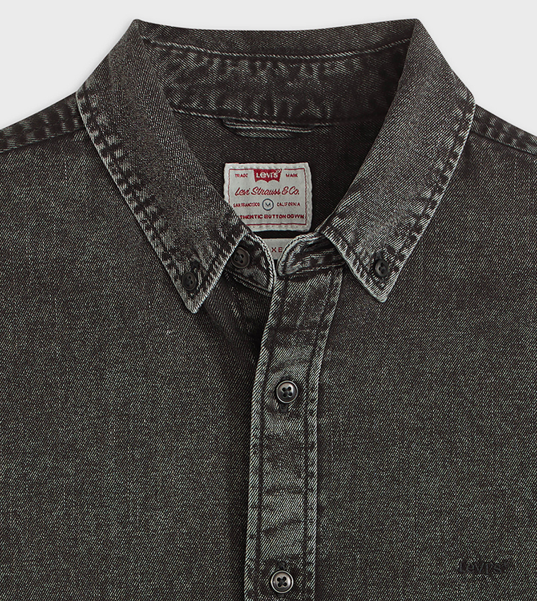 Long Sleeves Button-Down Denim Shirt