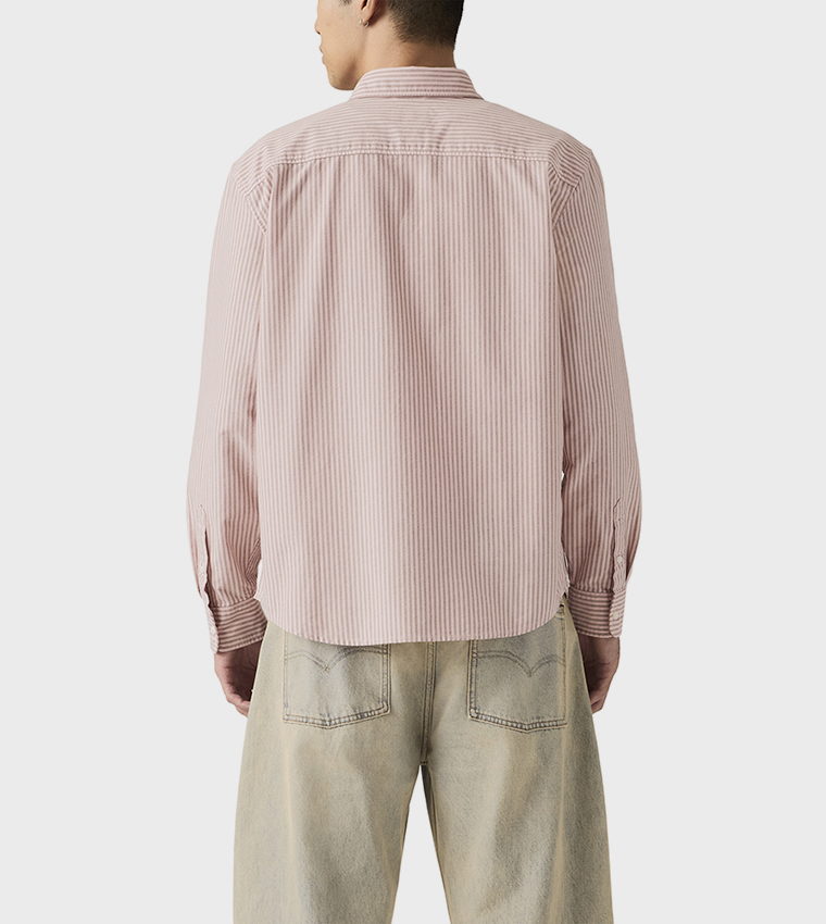 Striped Button-Down Long Sleeves Shirt