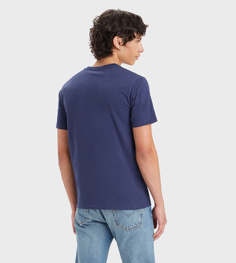 Logo Detail Housemark V-Neck T-Shirt