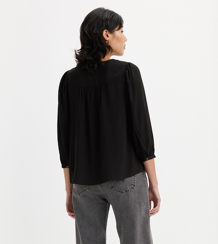 HALSEY Solid 3/4 Sleeves Top