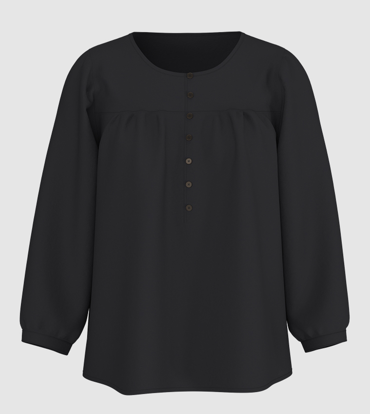 HALSEY Solid 3/4 Sleeves Top