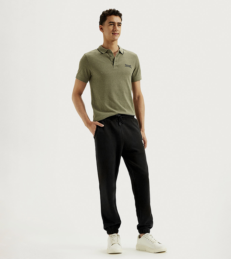 Logo Detail Drawstring Waist Joggers
