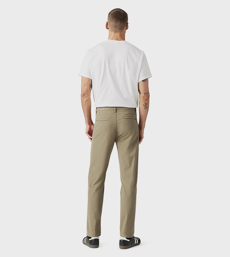 Mid Rise Tapered Fit Tech Chinos