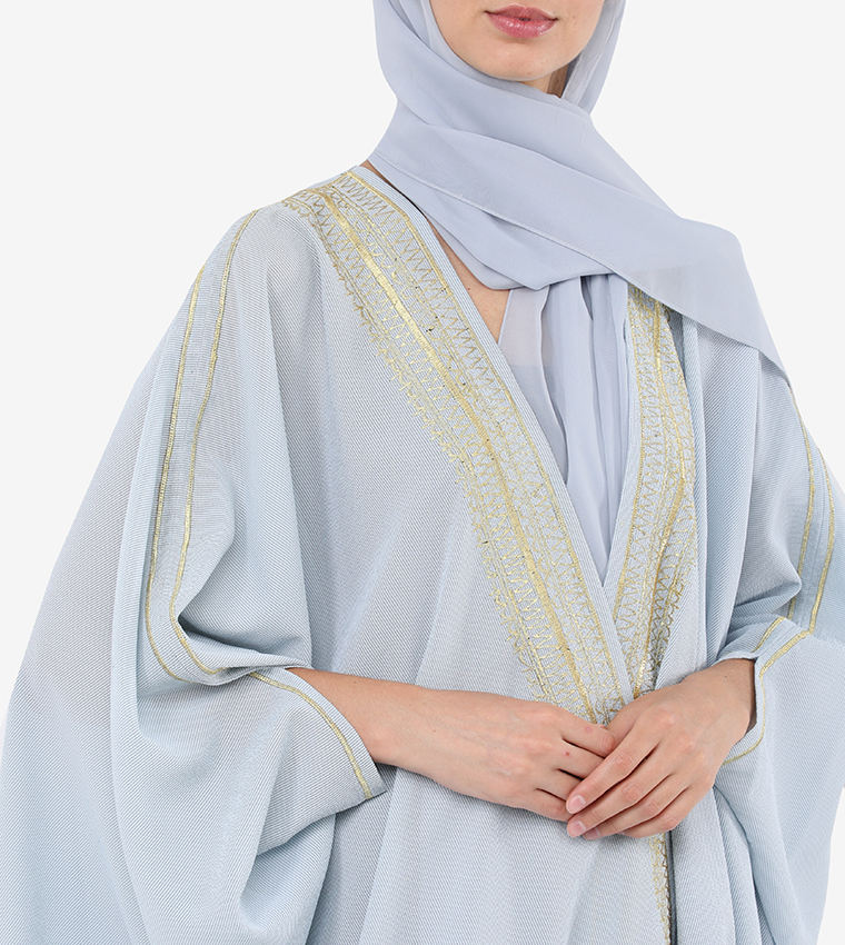 Sequin & Tassels Abaya - Black
