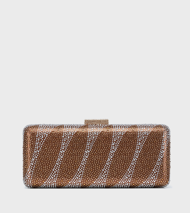 Embellished Push Lock Long Clutch