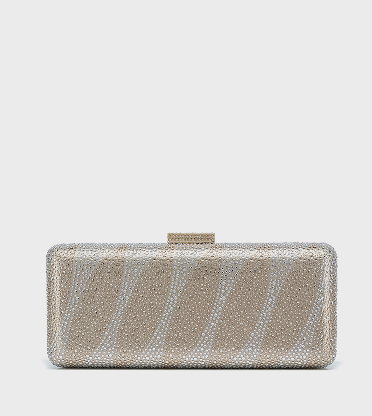 Embellished Push Lock Long Clutch