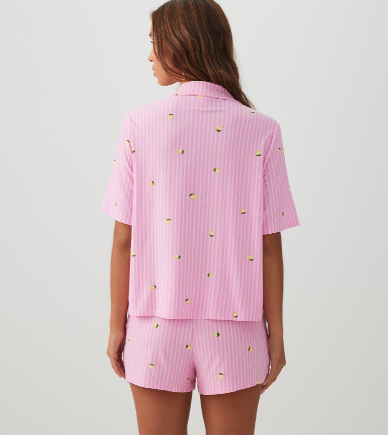 Printed Boxy Fit Shorty Pyjama Set