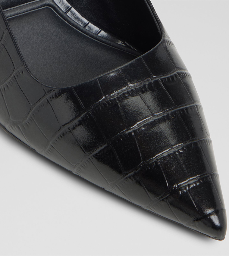 ADAN Textured Slingback Pumps