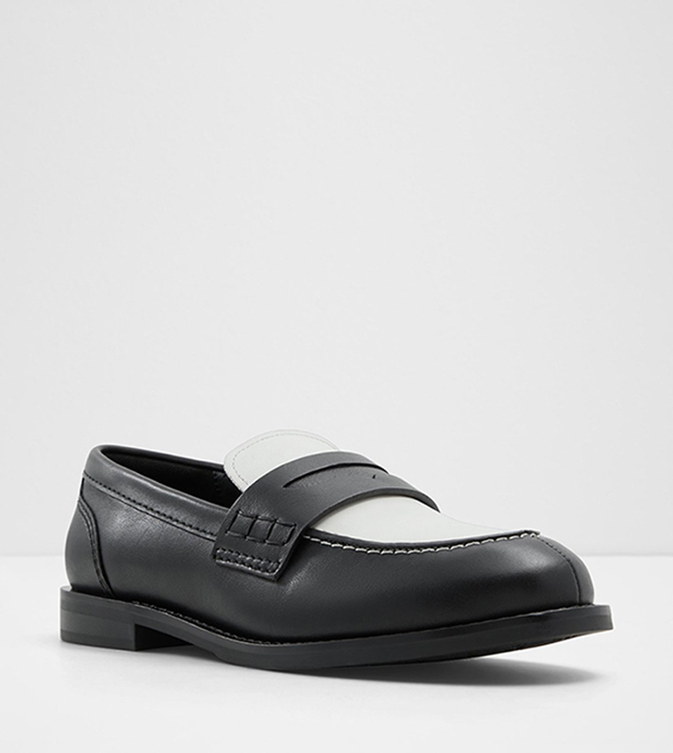 ADIBAEN Color Block Leather Loafers