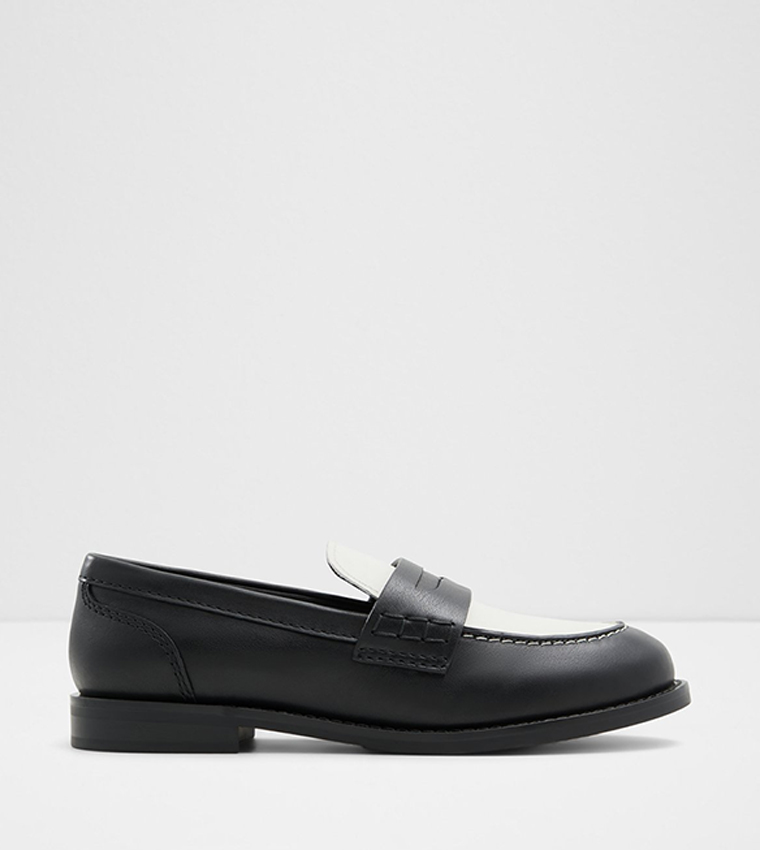 ADIBAEN Color Block Leather Loafers