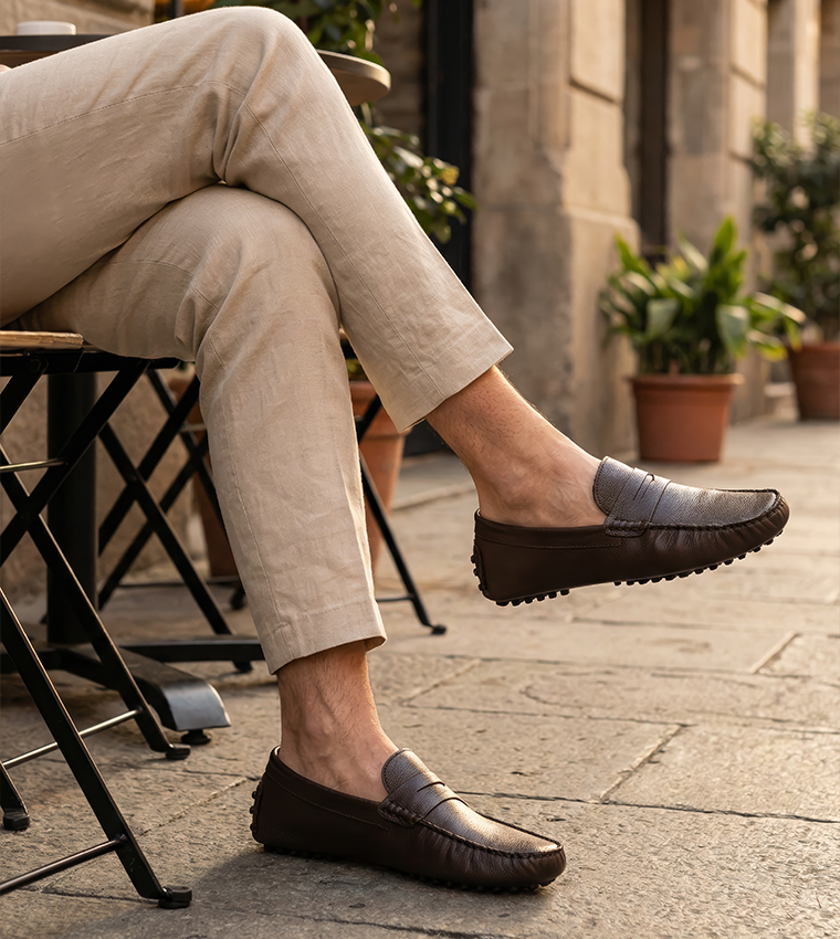 MOCDRIVING Solid Moccasins