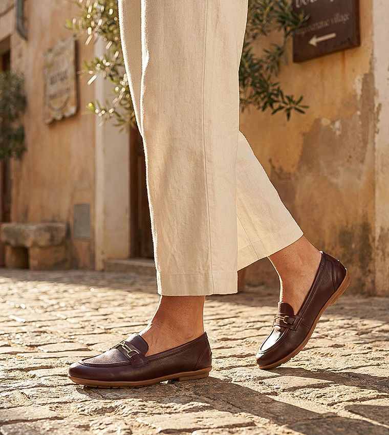 GRACE Metal Accent Loafers